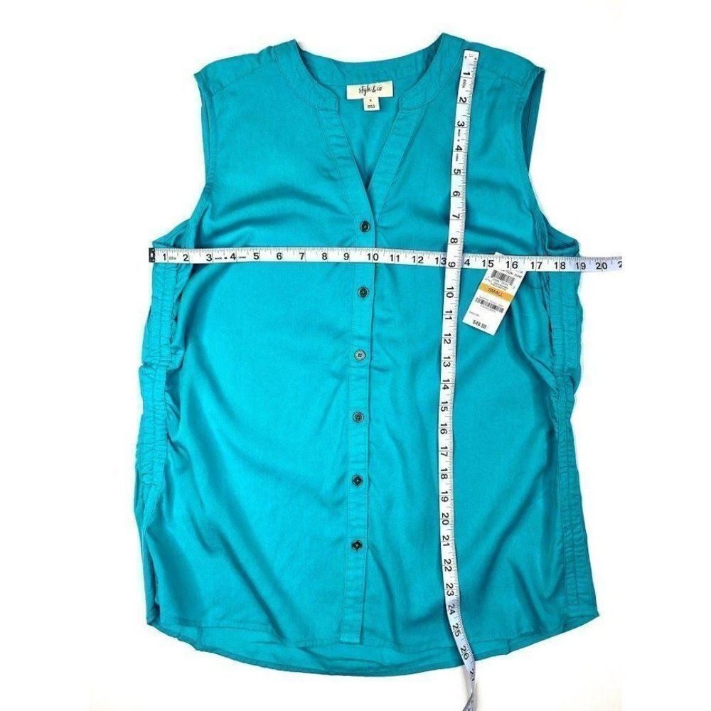 Style & Co Shirt Top Small Sleeveless Relaxed - Picture 3 of 5